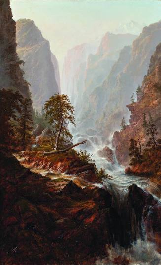 Cleft Between High Mountains