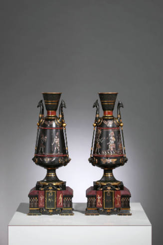 Mantelpiece Set: Clock and Two Vases
