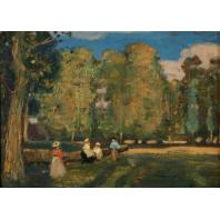 Four Figures in a Park