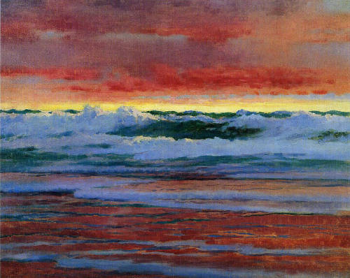 Stormy Red Sunset