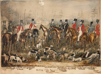 Meeting of the Garrison Hounds, Nov. 1840, London, Canada