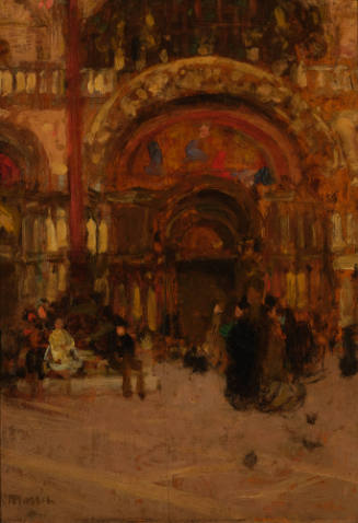 Le porche de l'eglise San Marco, Venise