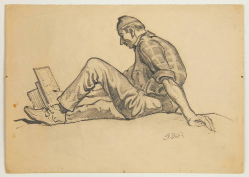 Untitled (man drawing)
