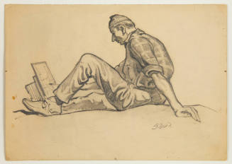 Untitled (man drawing)