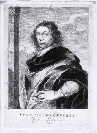 Franz van Mieris receiving a visitor in his studio; verso, Portrait of Francis van Mieris