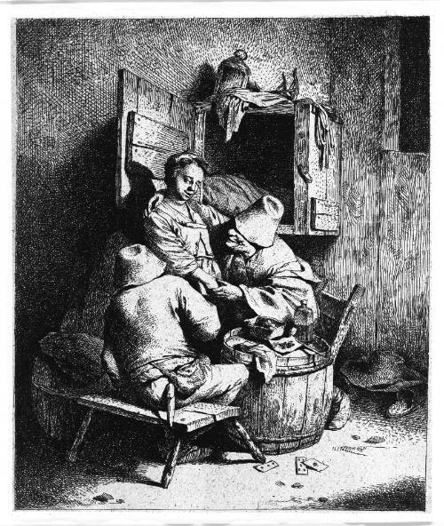 A Man Caressing a Tavern Hostess