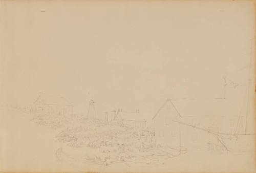 View of Manitowaning with Indigenous Wigwams during the 1845 Assembly for the Receipt of Presents