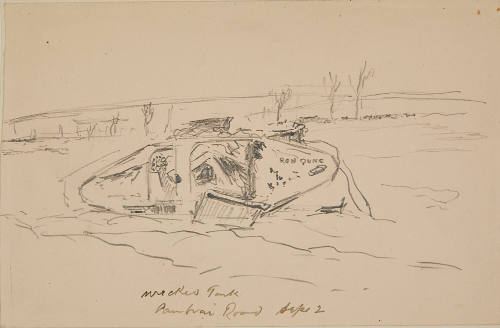 Wrecked Tank, Cambrai Road