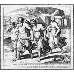 Lot and his Familty Fleeing Sodom/Loth et sa famille fuyant Sodom