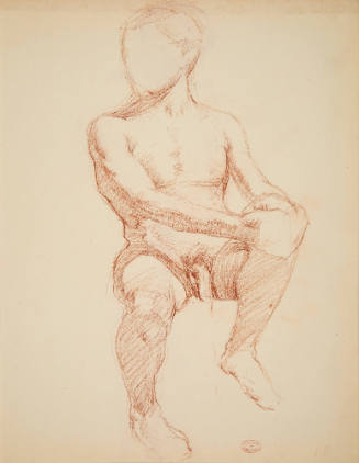 Seated Boy Holding Left Leg