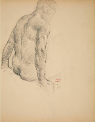 Seated Nude Male Back